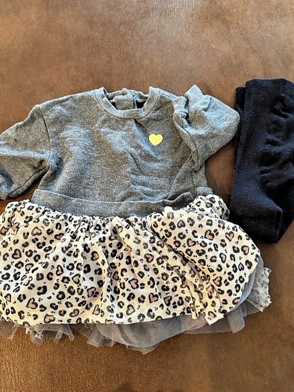 It's a Me Leopard Print Skirt Set Baby 12M